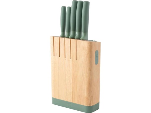 [90214491 1314389] BergHOFF Messerblock-Set mit Messer Leo Forest 6-teilig