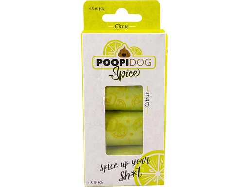 [90214656 1317781] duvoplus Hundekotbeutel mit Zitrusduft, 4 Rollen à 15 Beutel