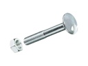 Krafter Schlossschrauben M 6 x 30 mm mit Muttern Stahl, 6 Stück