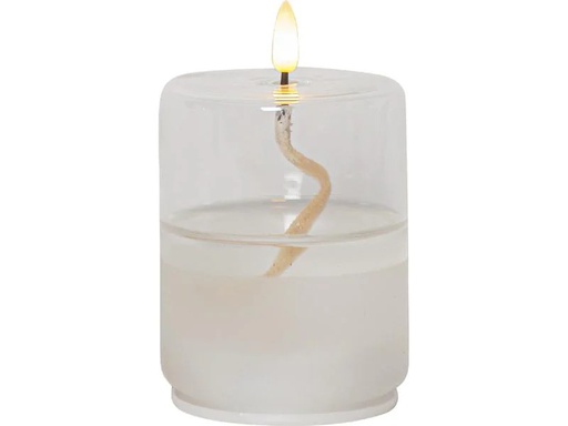 [90214908 1311361] Star Trading LED-Kerze Flamme Float, Ø 8 x 13 cm, Transparent