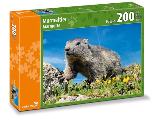[90214945 1280182] Carta.Media Puzzle Murmeltier auf Alpwiese