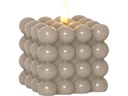 Star Trading LED-Kerze Flamme Dot, 7.5 x 7.5 x 9.5 cm, Beige