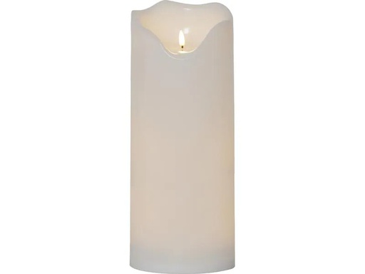 [90215508 1311386] Star Trading LED-Kerze Pillar Flamme Grand Ø 16 x 40 cm, Weiss