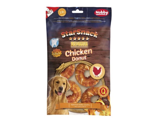 [90215531 1312088] Nobby Kausnack StarSnack Barbecue Chicken Donut, 5 cm, 5 Stück