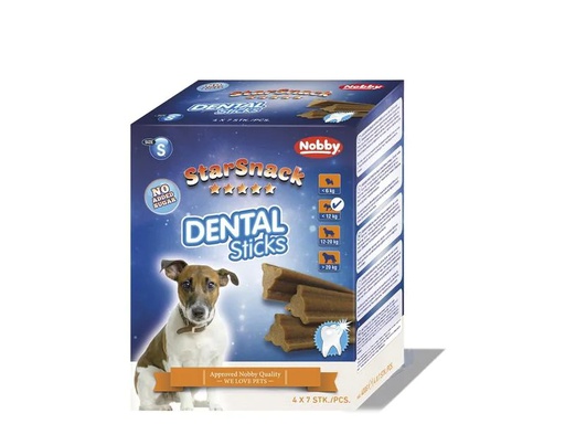 [90215533 1312098] Nobby Kausnack StarSnack Dental Sticks klein, 28 Stück, 400 g