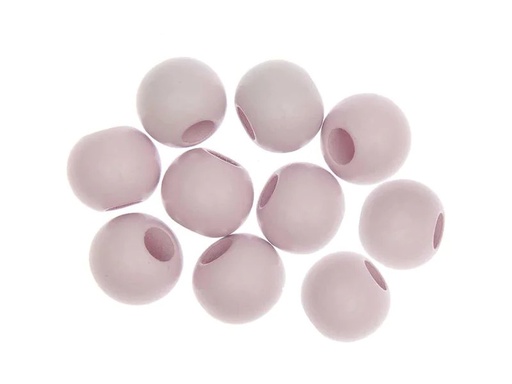 [90215572 1295916] Rico Design Holzperlen Makramee Rosa, 10 Stück