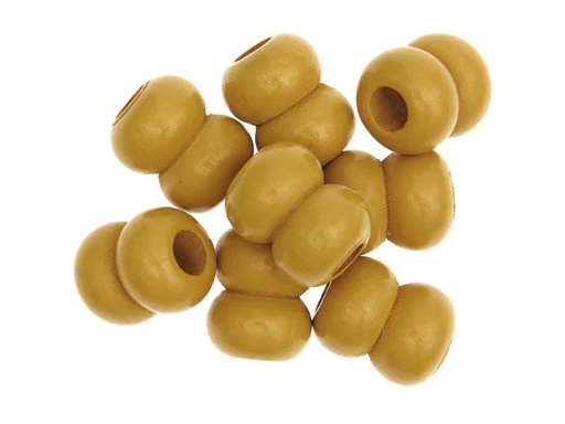 [90215637 1295924] Rico Design Holzperlen Makramee Gelb, 8 Stück
