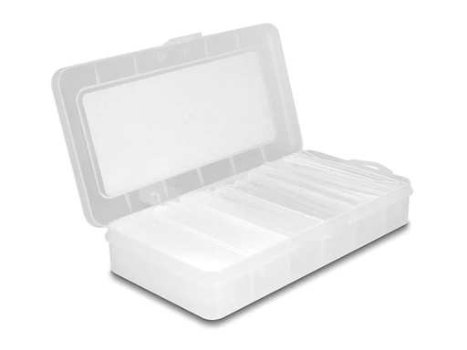 [90215647 1301614] Delock Schrumpfschlauch 100-teilig Sortimentsbox, transparent