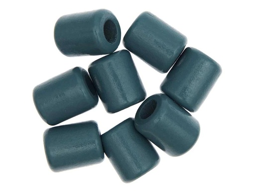 [90215656 1295922] Rico Design Holzperlen Makramee Petrol, 8 Stück