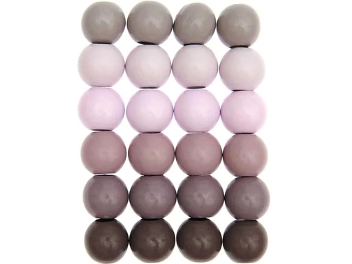 [90215820 1295925] Rico Design Holzperlen Makramee Rosatöne, 24 Stück
