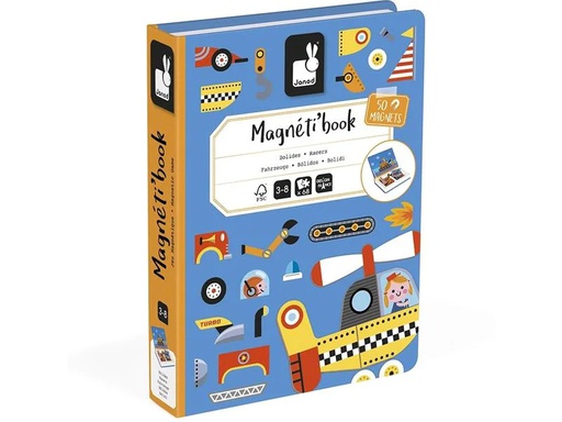 [90215828 1321241] Janod Beschäftigungsspielzeug Magnetbuch Fahrzeuge
