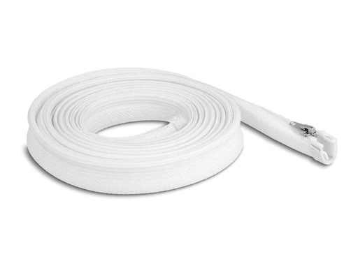 [90215877 1300220] Delock Geflechtschlauch mit Reissverschluss 3 m x 20 mm Weiss