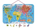Janod Magnet-Puzzle Weltkarte: Die Welt 92-teilig -DE-