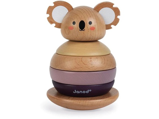 [90216268 1321347] Janod Stapelspielzeug Stehaufkoala aus Holz WWF-Partnerschaft