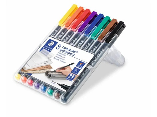 [90034495 914853] Staedtler Folienstift Lumocolor 313 S 8er-Set, permanent