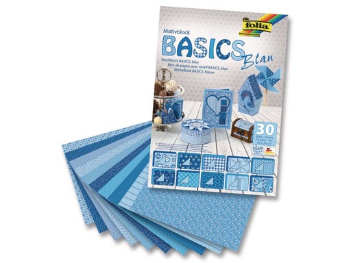 [90003429 599636] Folia Motivblock Basics  blau