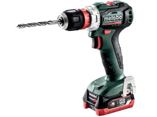 [90216604 922567] Metabo Akku-Bohrschrauber PowerMaxx BS 12 BL Q Kit 2 x LiHD 4.0 Ah