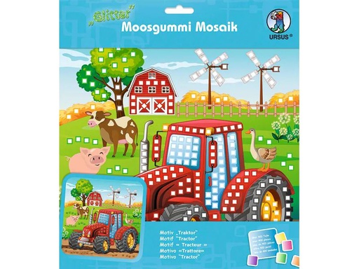[90216692 1247041] URSUS Moosgummi-Set Glitter Traktor, Mehrfarbig