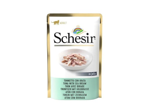 [90216773 1328409] Schesir Nassfutter Thunfisch &amp; Goldbrasse in Gelée, 85 g