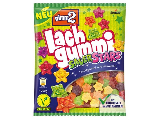 [90216796 1326214] Storck Nimm2 Lachgummi Sauer Stars 250 g