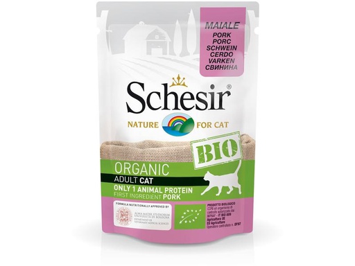 [90216809 1328396] Schesir Nassfutter Bio Schwein, 85 g