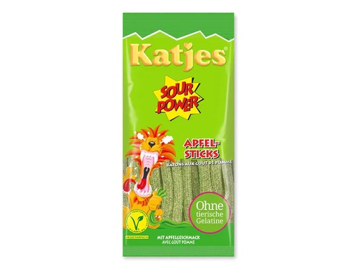 [90034642 1137248] Katjes Sour Power Apfel Sticks 100 g