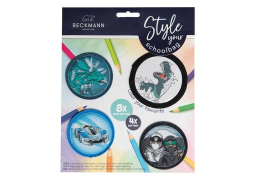 [90034650 1174088] Beckmann Badges Kletties 4 Stück, Schwarz