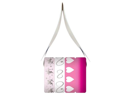 [90216834 1319222] URSUS Washi Tape Liebe 4 Stück, Pink/Weiss
