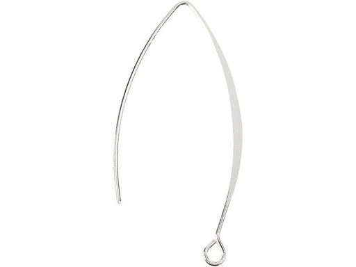 [90034759 871057] Creativ Company Ohrring 42 mm Versilbert, 4 Stk.