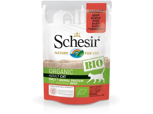 [90217460 1328397] Schesir Nassfutter Bio Rind, 85 g