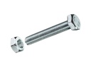 Krafter Sechskantschrauben M 6 x 30 mm mit Muttern Stahl, 6 Stück