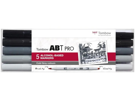 [90034870 1103327] Tombow Cold Grey Colours, mit Box, 5er-Set