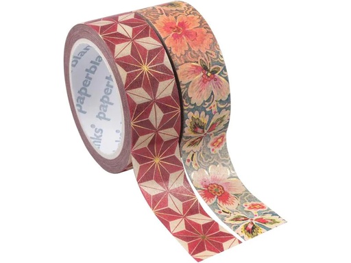 [90217790 1325947] Paperblanks Washi Tape 2 Stk. Hishi/Bukett auf Elfenbein