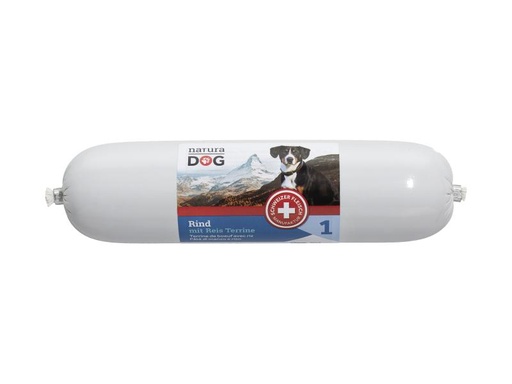 [90034935 566847] naturaDog Nassfutter Rind mit Reis Terrine, 400 g