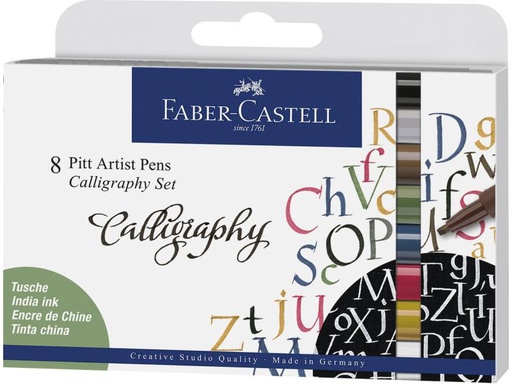 [90035017 924249] Faber-Castell Tuschestift Pitt Artist Pen Calligraphy 8er Etui