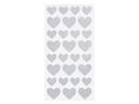 HobbyFun Glitzersticker Herzen silber 1 Stück