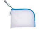 HERMA Etui Mesh Bag A6, 10.5 x 14.8 cm, Blau/Weiss