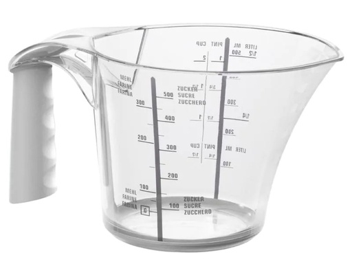 [90218932 1325846] Rotho Messbecher Loft 6 dl, Transparent/Weiss
