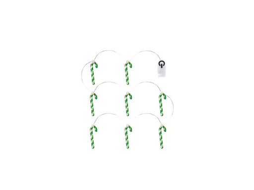 [90219702 1332333] Sirius Weihnachtslichterkette Hannah Zuckerstange, 8 × Lampen, Grün