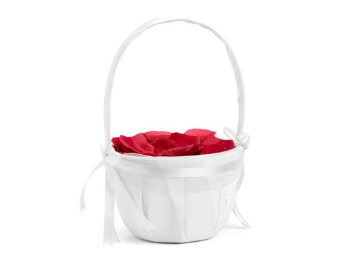 [90219723 1279976] Partydeco Hochzeitsaccessoire Korb für Rosenbüten 26 cm, Weiss
