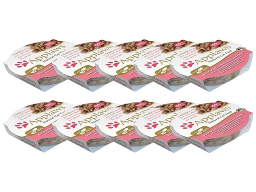 [90219794 1303180] Applaws Nassfutter Schale Thunfisch &amp; Krabben, 10 x 60 g
