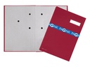 Pagna Unterschriftenmappe Leinen mit 5 Fächer, Rot