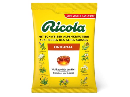 [90000330 912626] Ricola Bonbons Kräuter Original ohne Zucker 125 g