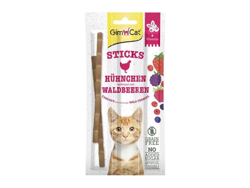 [90220223 1319204] Gimpet Katzen-Snack Sticks Hühnchen &amp; Waldbeeren, 3 Stück
