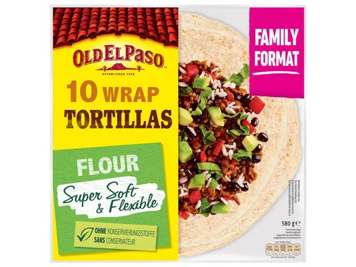 [90220226 1332200] Old El Paso Family Wrap Tortillas 10 Stück