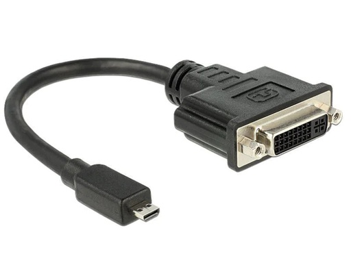 [90035466 328653] Delock Adapterkabel Micro-HDMI – DVI-I Schwarz