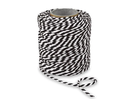 [90220352 1318959] Pattberg Baumwollkordel 0.2 cm x 50 m, Schwarz