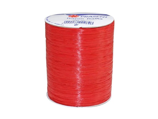 [90220371 1318980] Pattberg Geschenkband Raffia Rayon 100 m, Rot
