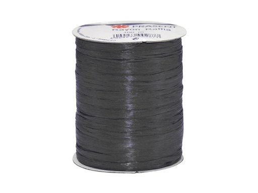 [90220424 1318968] Pattberg Geschenkband Raffia Rayon 100 m, Schwarz