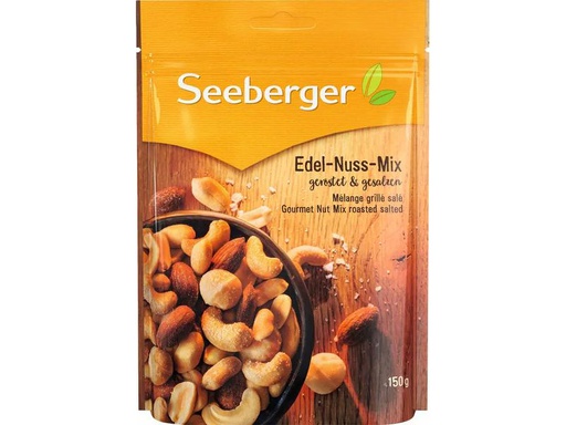 [90035500 725900] Seeberger Beutel Edelnussmix geröstet &amp; gesalzen 150 g